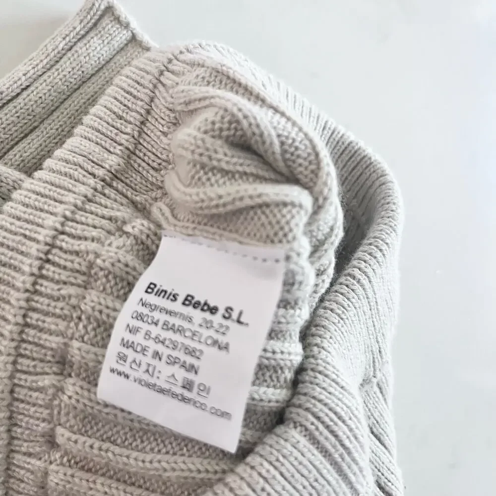 Violeta e Federico unisex boy girl rib knit ecru shorts size 4 NWT - Picture 3 of 6